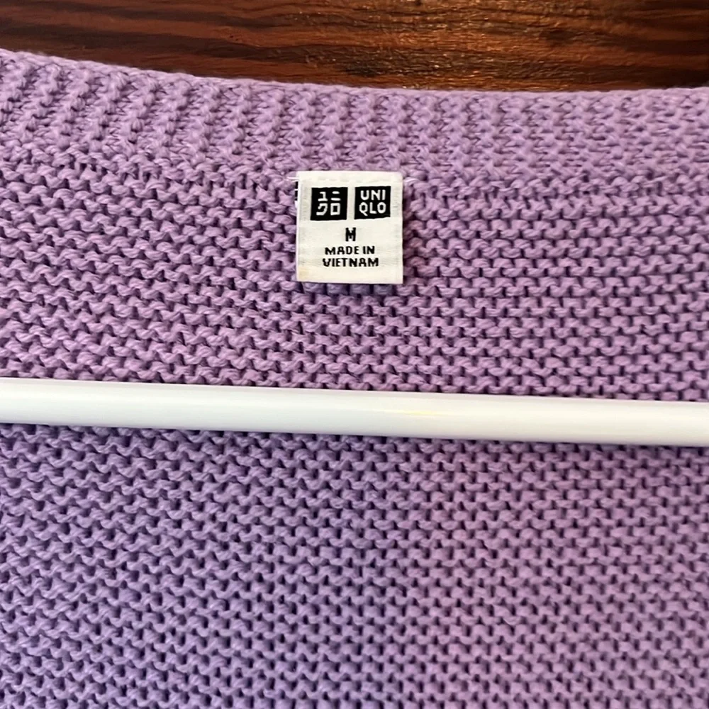 Uniqlo cotton blend knit sweater size M - Picture 2 of 7